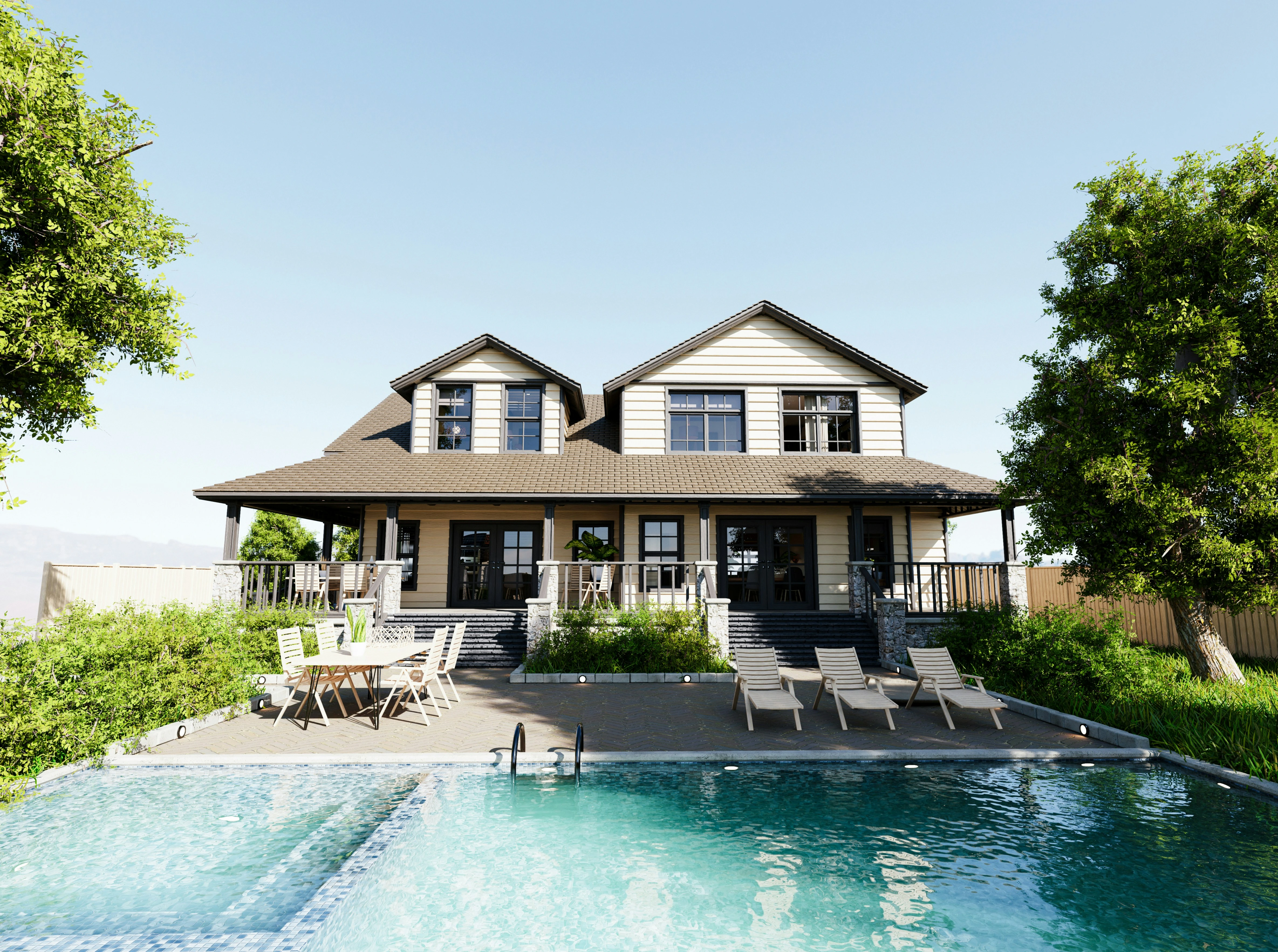 Traditional Calgary luxury estate with pool and large outdoor space in Springbank Hill.