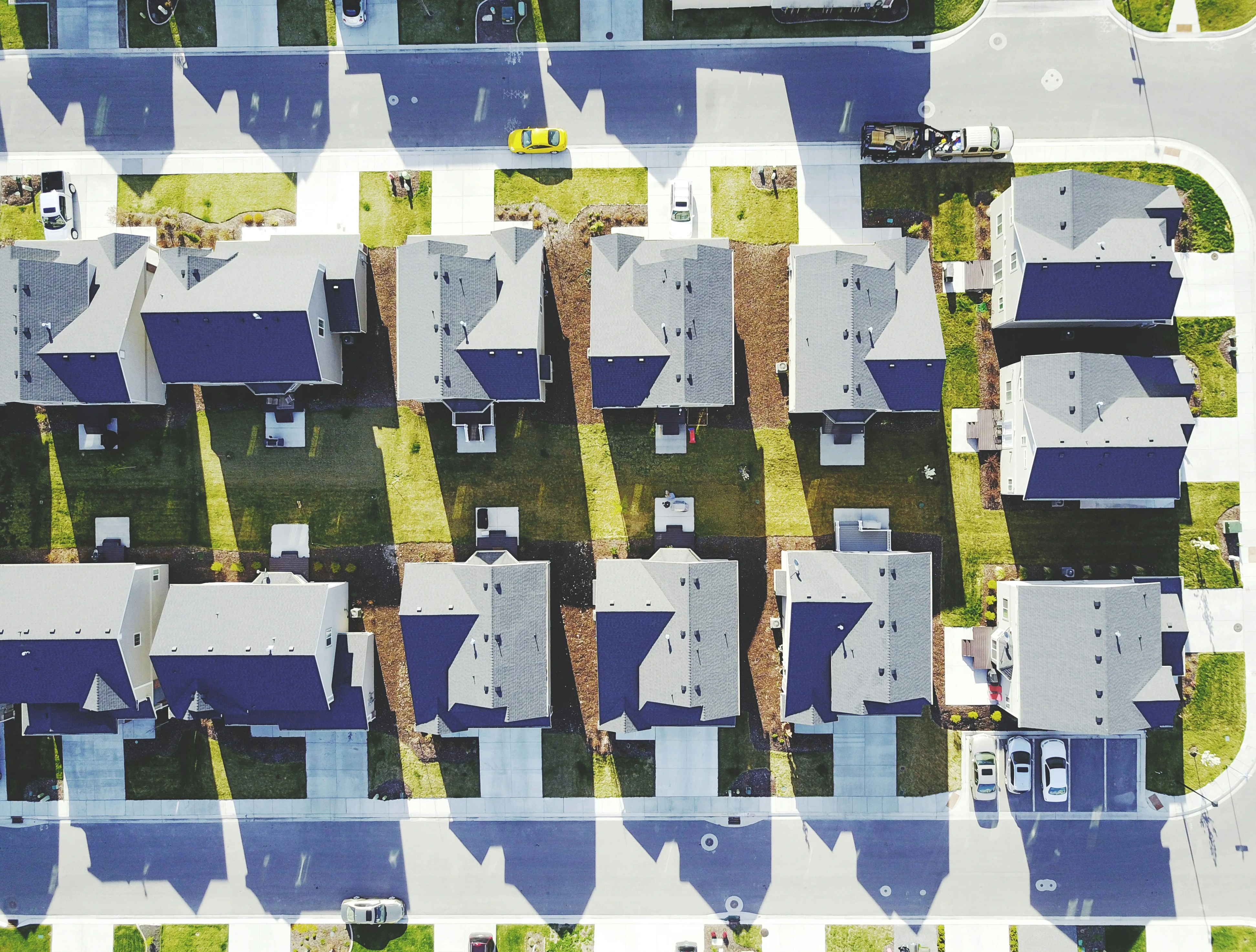 Aerial view of Calgary suburban townhomes representing fast-selling communities in 2025.